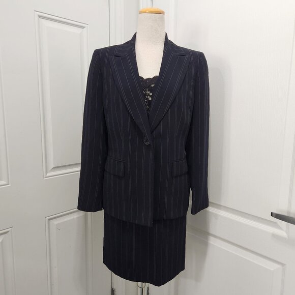 Kasper 2 piece suit set blazer skirt 10p - Picture 1 of 16